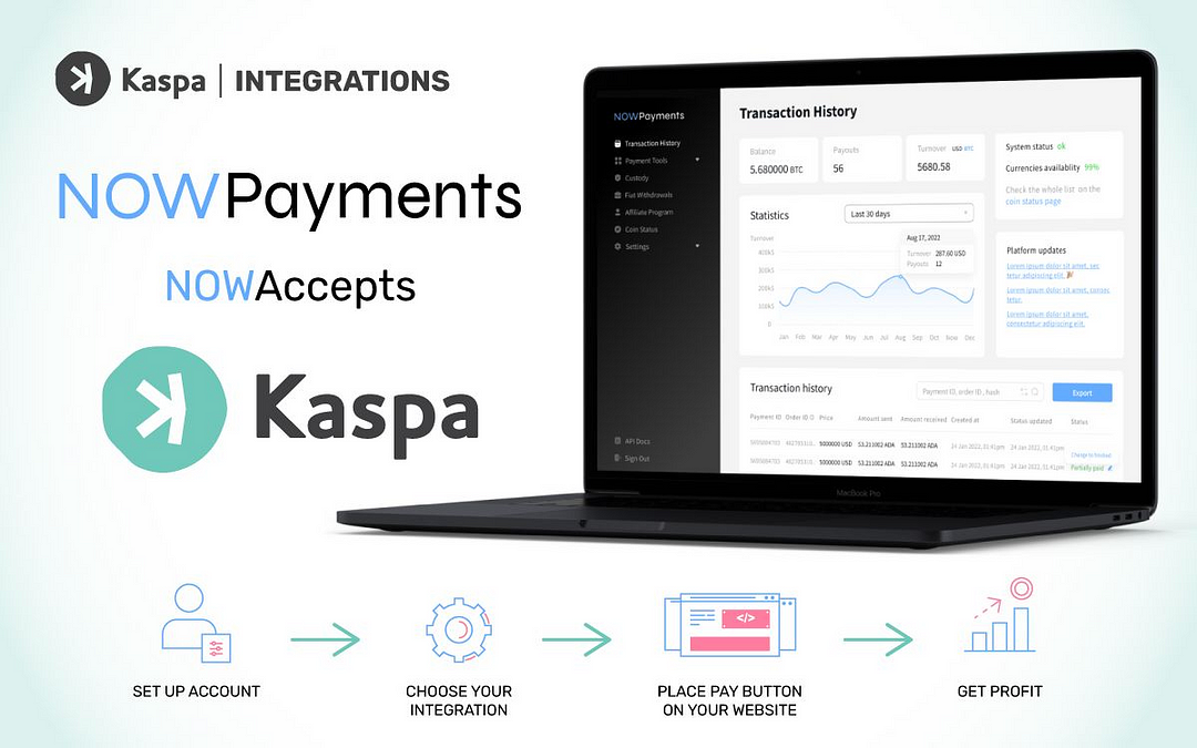 Kaspa Integrated on NOWPayments